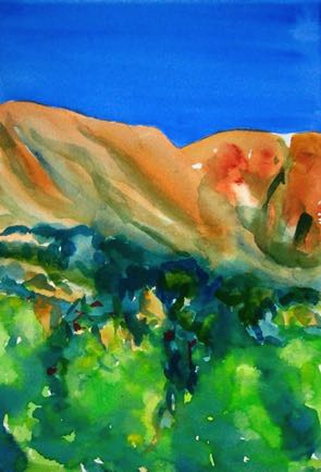 Holy Valley, 7½"x11", Watercolour